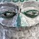 Glazed ceramic owl – Totem sculpture