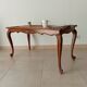 Vintage Chippendale coffee table in beech and rattan, Louis XV style.
