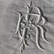 Pillowcase linen embroidered RR interlaced day scale
