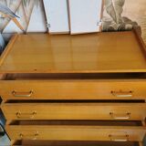 Commode vintage pieds compas miroir tryptique