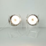 Pair of table lamps Space Age plexiglass sphere, 1960/70