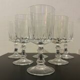 6 verres à vin cristal d’arc