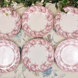 6 Longwy flat plates, Champagne model