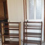 Pair of foldable cane bookcases