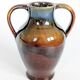 Vase amphore vintage en céramique, glaçure Fat Lava, déco classique