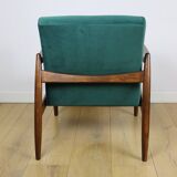 Fauteuil GFM-64, design Edmund Homa des années 70, velours vert - Jade 500 - 2 pièces disponibles