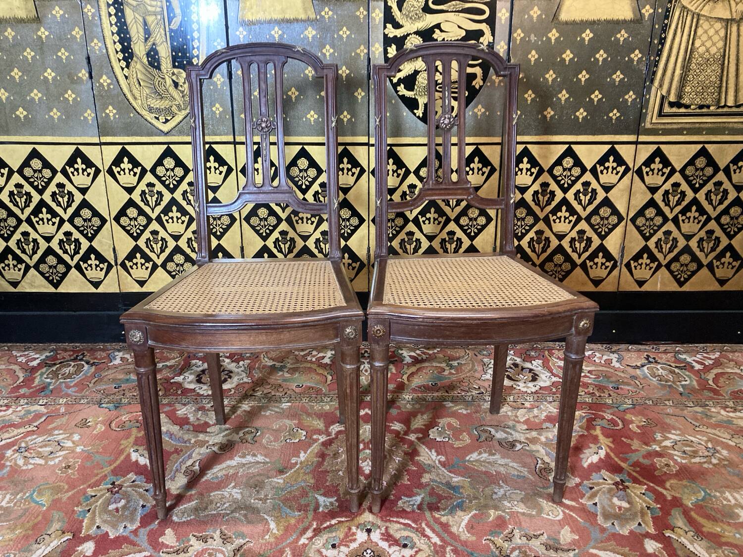 2 Louis XVI mahogany chairs