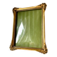 Antique ART NOUVEAU gilded Wooden Frame  18.5 cm x 14.5 cm CONVEX Glass