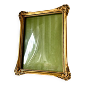 Antique ART NOUVEAU gilded Wooden Frame  18.5 cm x 14.5 cm CONVEX Glass