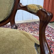 Paire de fauteuils Napoléon III XIXème en acajou