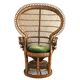 Peacock Emmanuelle high wing back wicker throne armchair