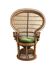 Peacock Emmanuelle high wing back wicker throne armchair