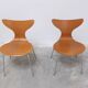 1st edition set of 4 'Lily' chairs in oak by Arne Jacobsen for Fritz Hansen, 1969