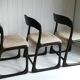 Lot de 3 chaises traîneau