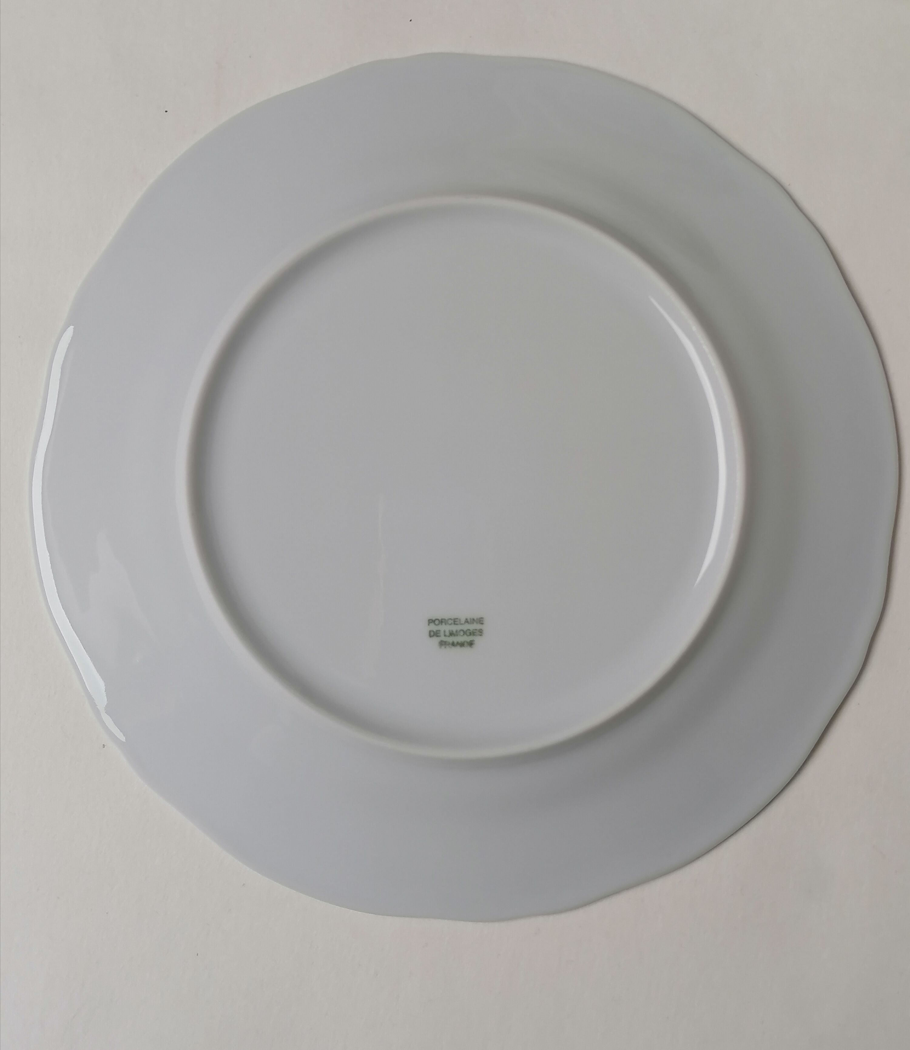 6 Limoges white porcelain plates