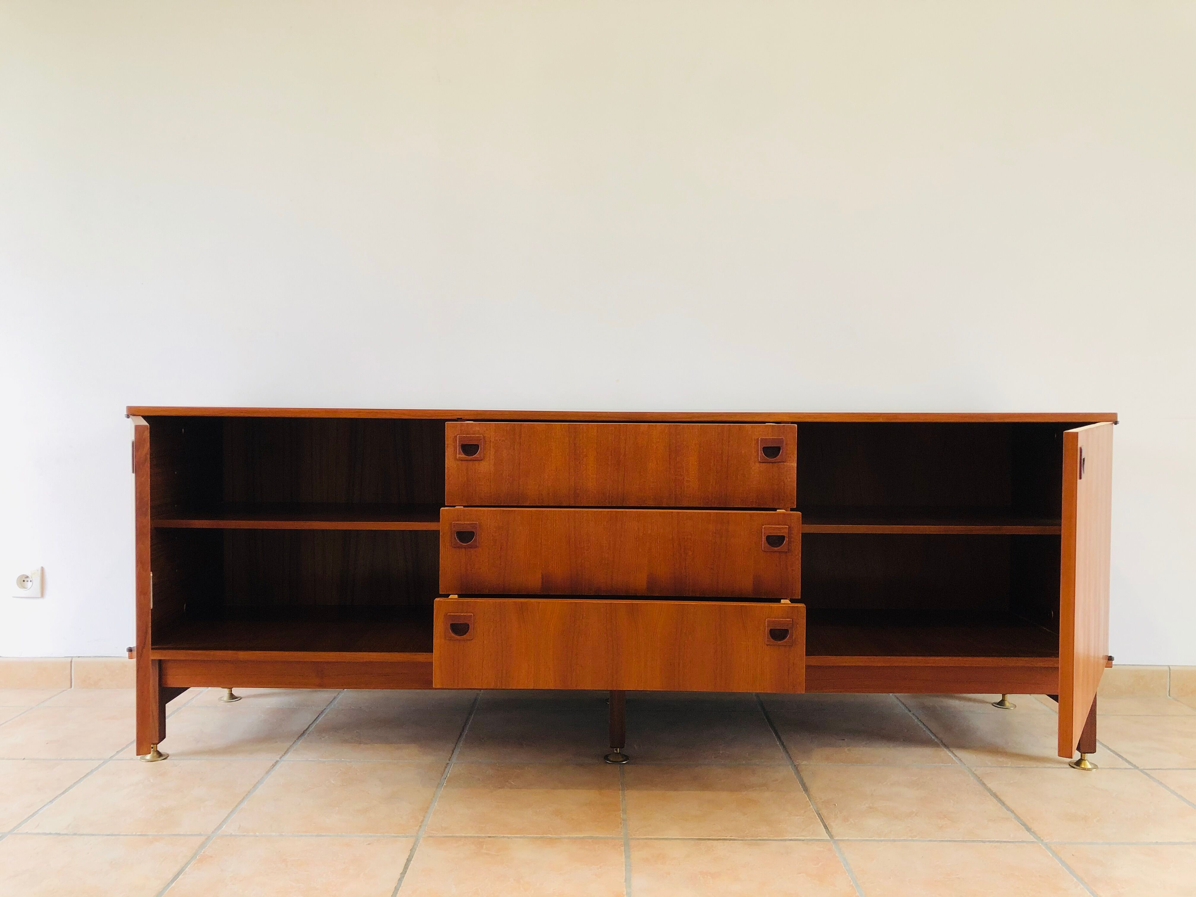 Teak enfilade by André Monpoix 1960