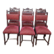 Series of 6 reupholstered Renaissance style chairs