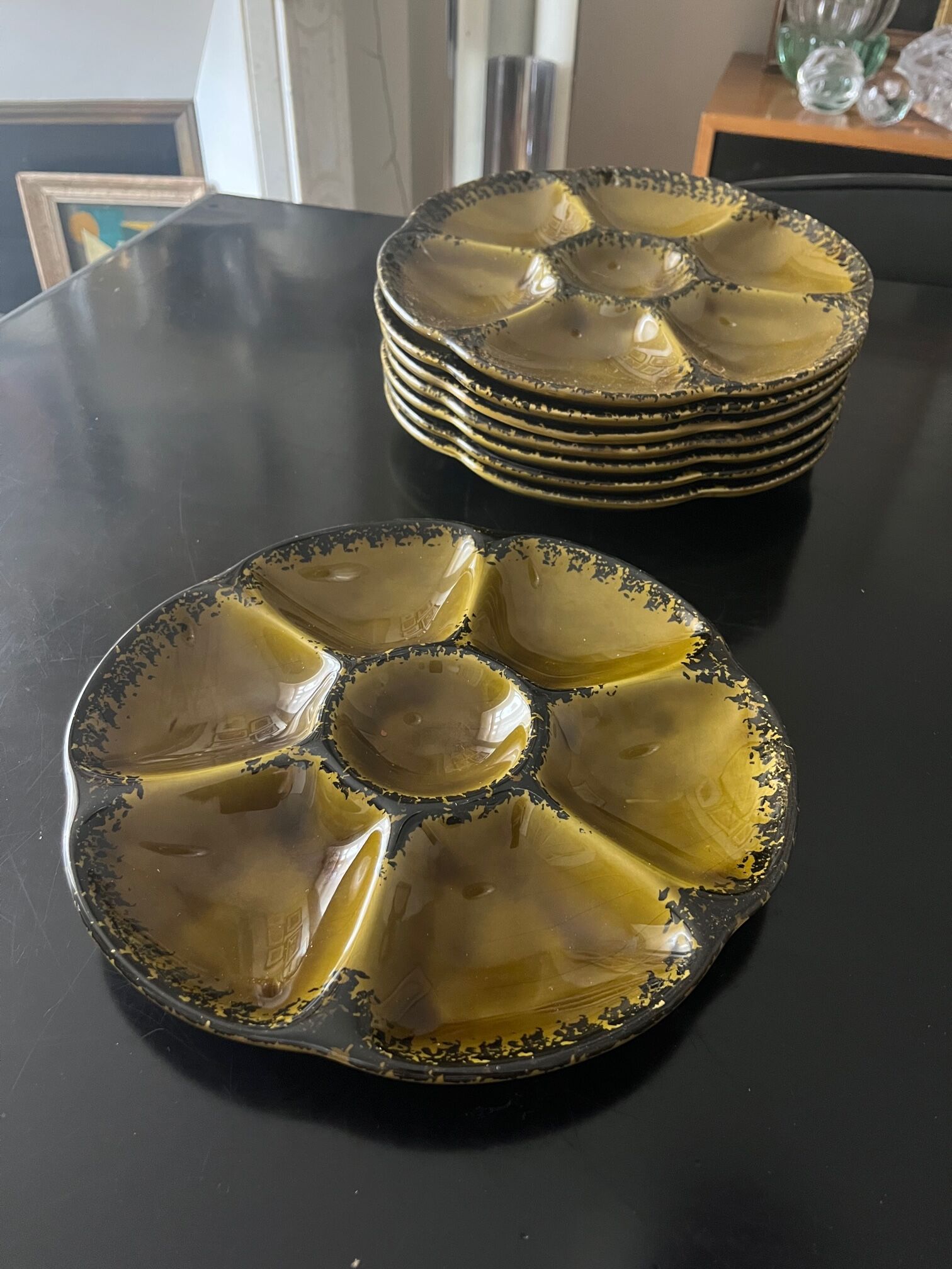 Gien earthenware oyster service