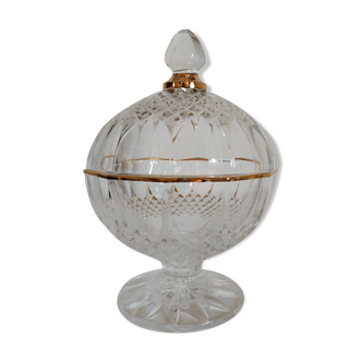 Transparent glass candy and gold paint