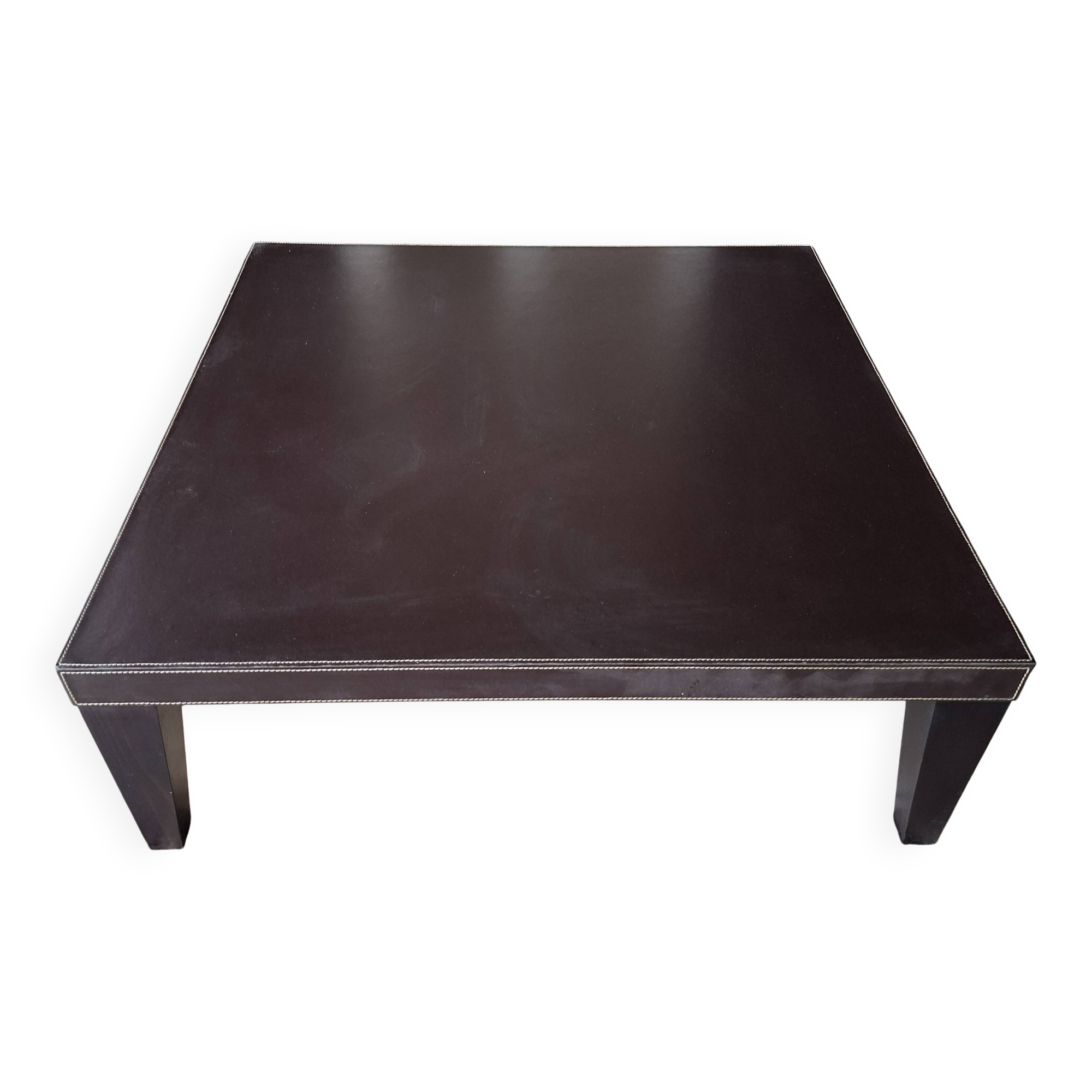 Leather-covered coffee table Roche Bobois