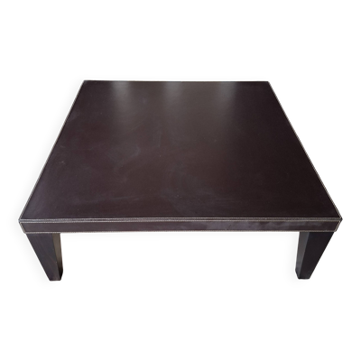 Table basse en cuir gainé Roche Bobois