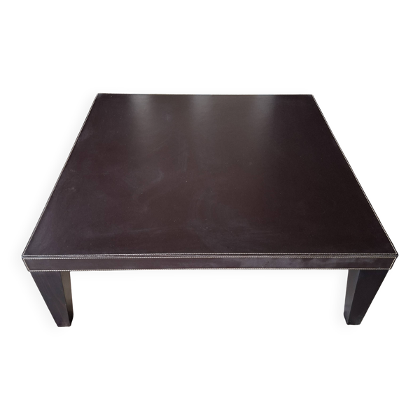 Table basse en cuir gainé Roche Bobois