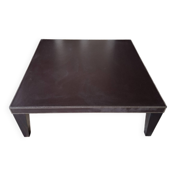 Leather-covered coffee table Roche Bobois