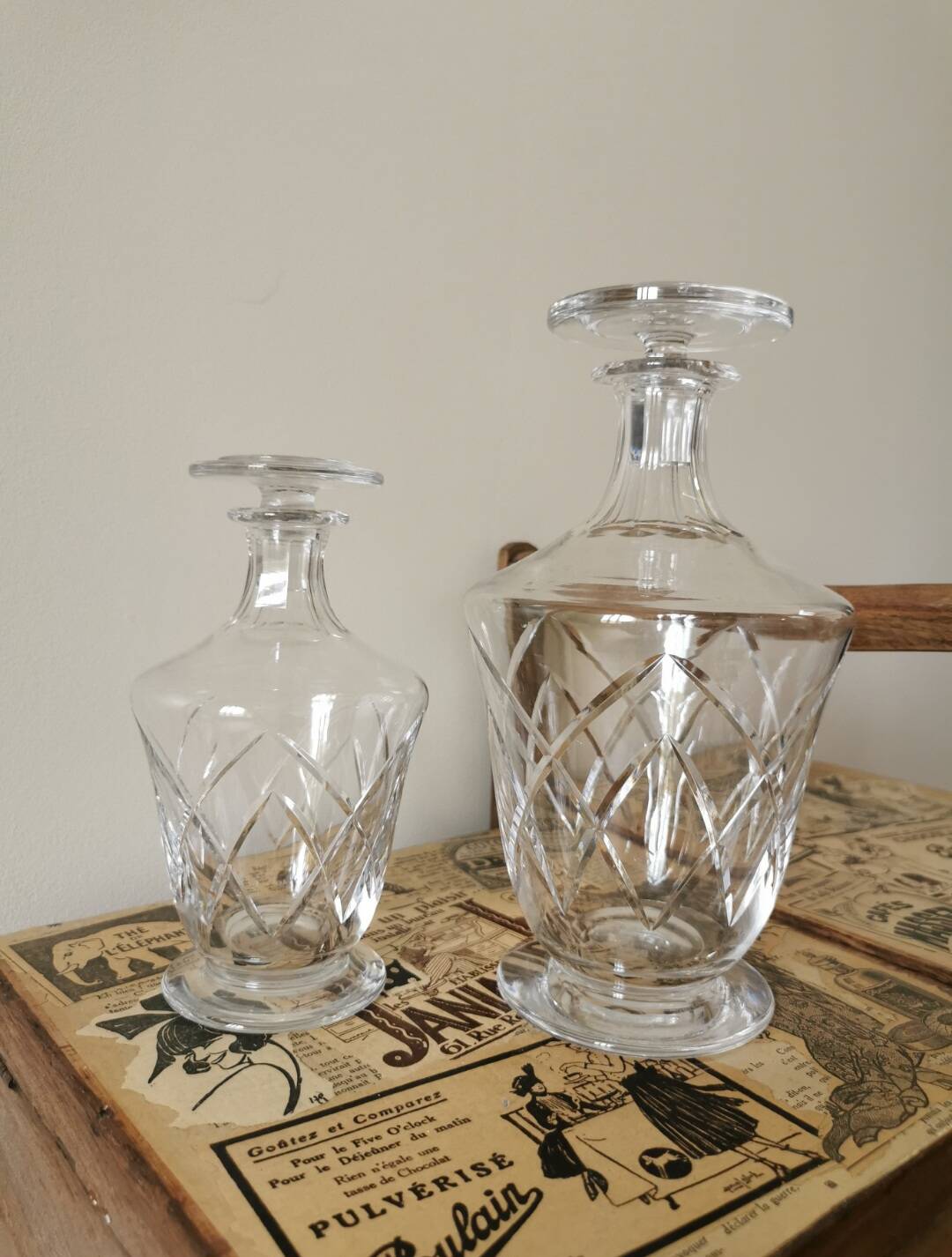 Argental crystal decanters