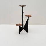 Bougeoir moderniste en métal, 1960