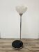 70's floor lamp in metal and white glass