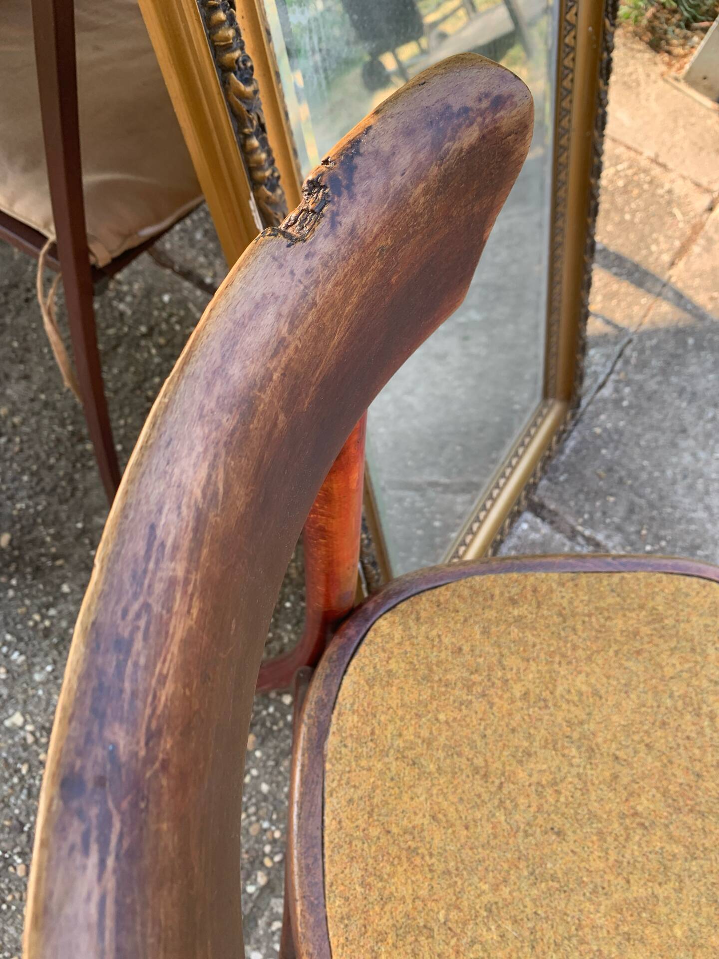 Vintage bentwood bistro chair – Custom seat (Year
