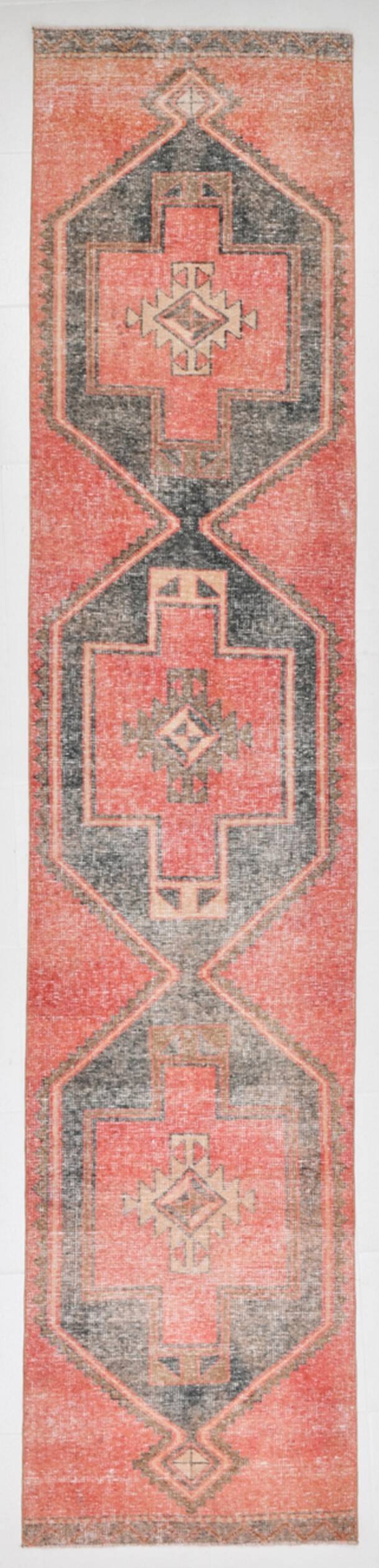 3x13 Wool Runner Rug, Turkish Runner, 82x381Cm