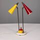 Lampe de table vintage des années 1950, abat-jour conique, design stilnovo
