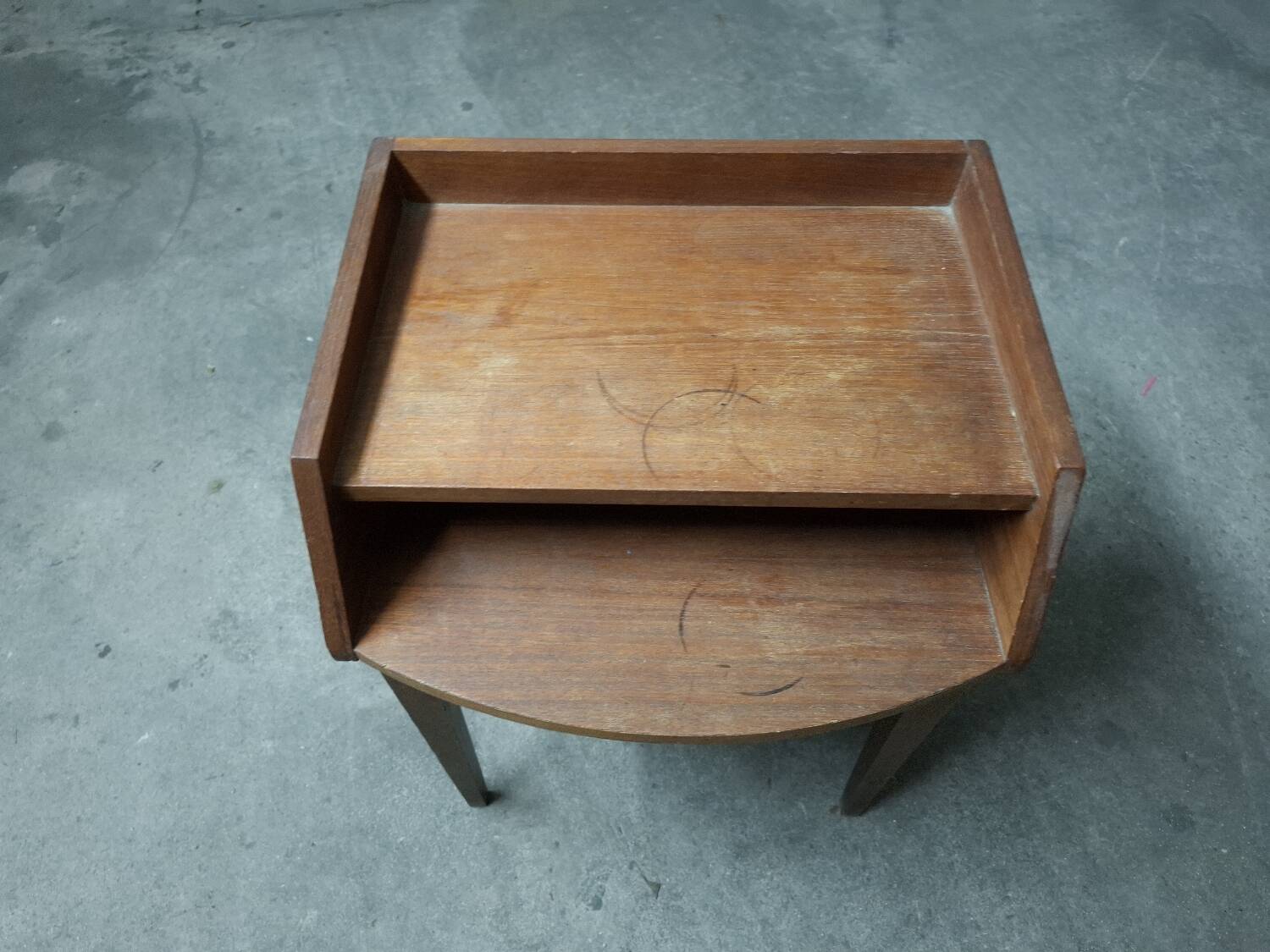 Scandinavian teak bedside table (2 available)