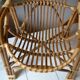 Fauteuil rotin corbeille vintage