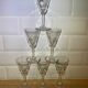 Set of 6 engraved wine glasses