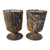 Pair of cast iron vases from 1900 in Charleville-Mézières