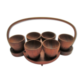 1960s Danish set of 6 eggcups