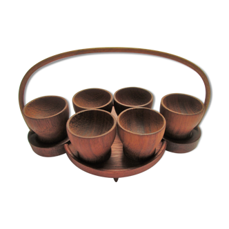 1960s Danish set of 6 eggcups