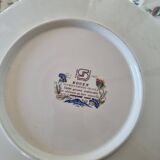 Roeun dessert plate set in French Sarreguemine porcelain