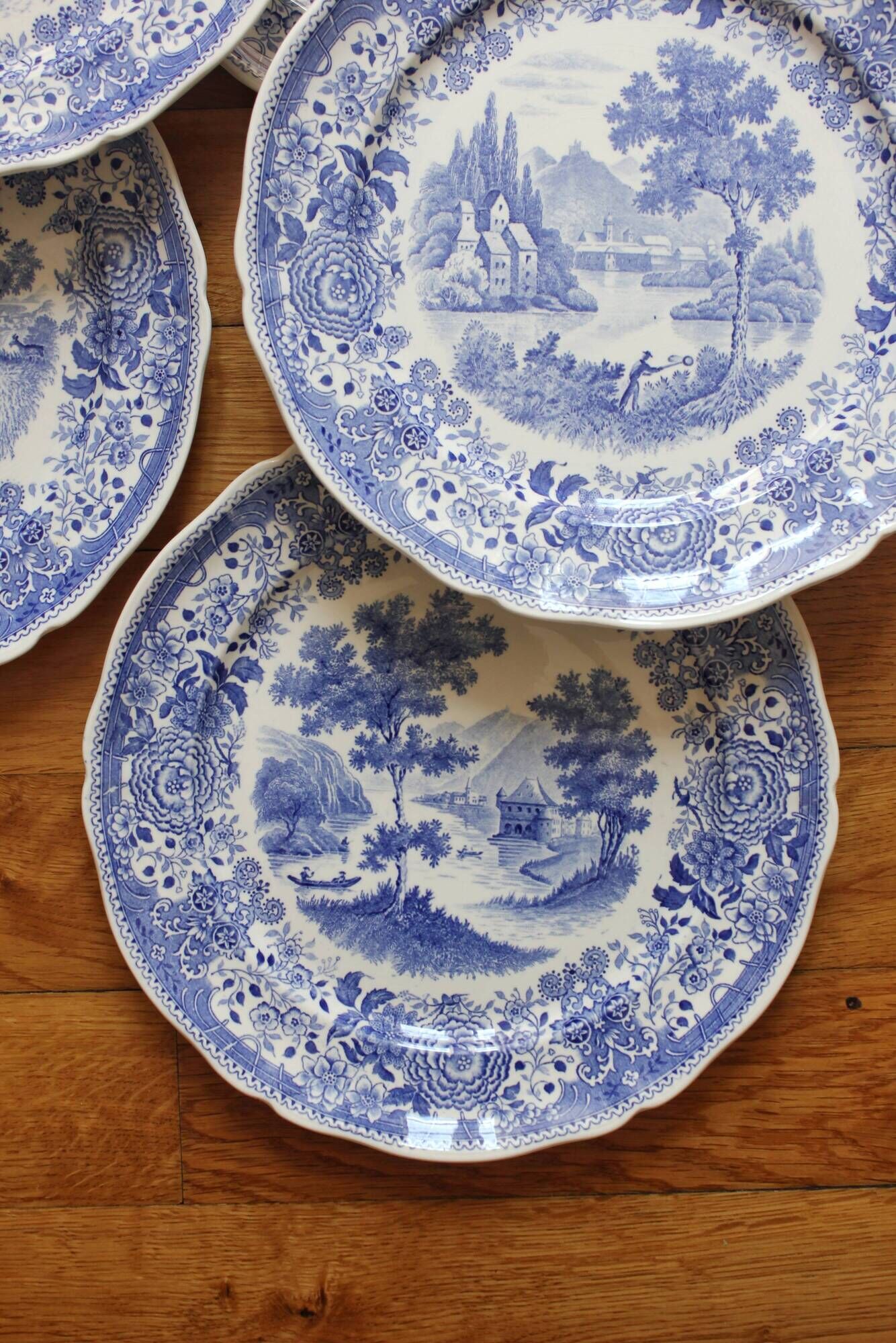 8 flat plates in earthenware "Burgenland" Villeroy and vintage Boch
