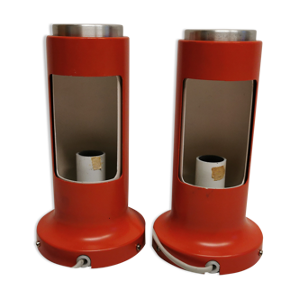 Vintage set of wall lamps model "Contact"designed by Peter Avondoglio for Danish Fog & Mørup in 1974
