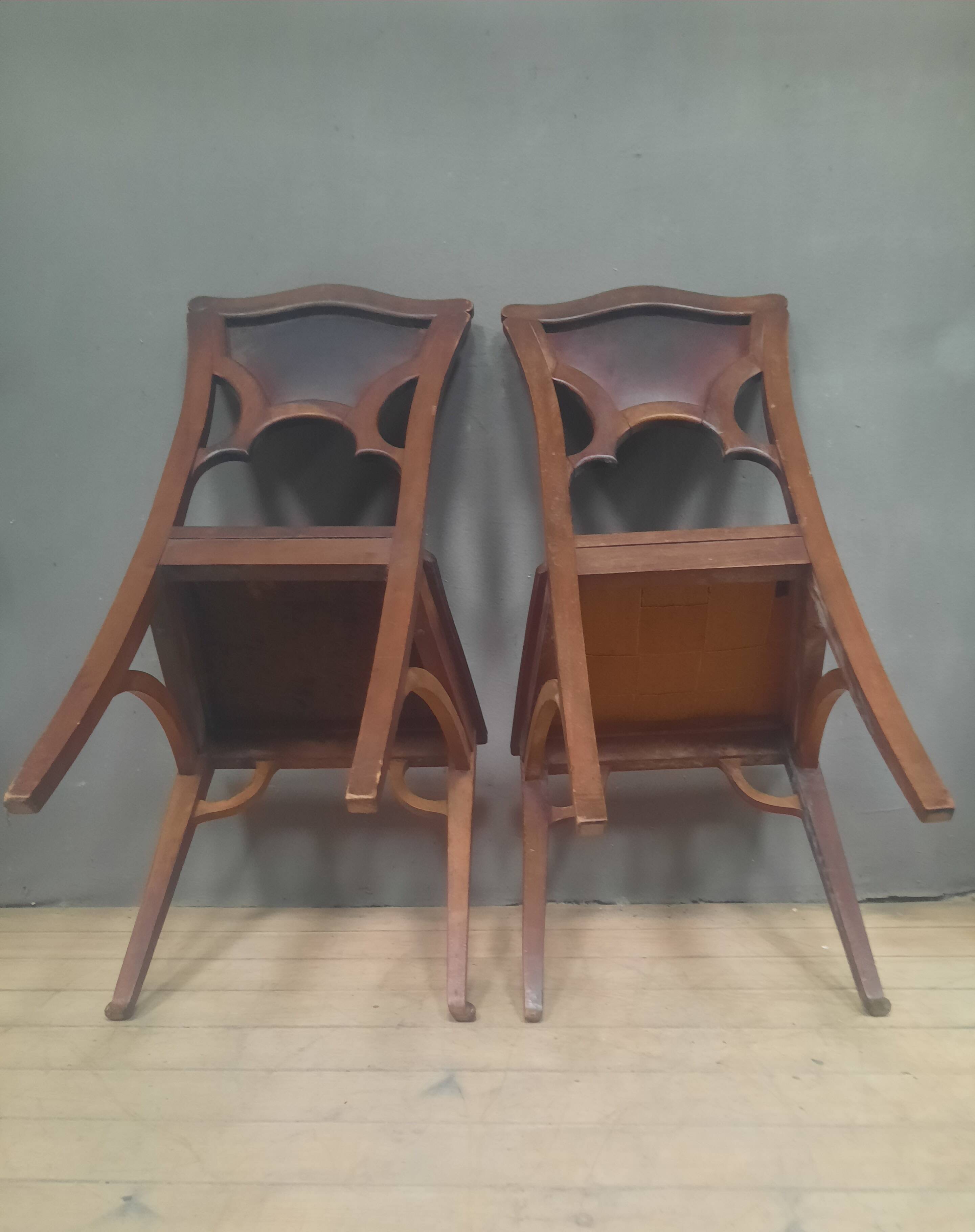 Paire  de chaise Art Nouveau