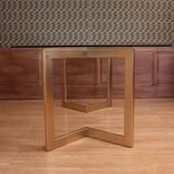 Designer table with golden base