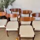 Set of 6 Scandinavian style Danish teak upholstered chairs. 1960s