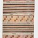 Tapis Kilim rayé vert et orange