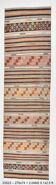 Tapis Kilim rayé vert et orange