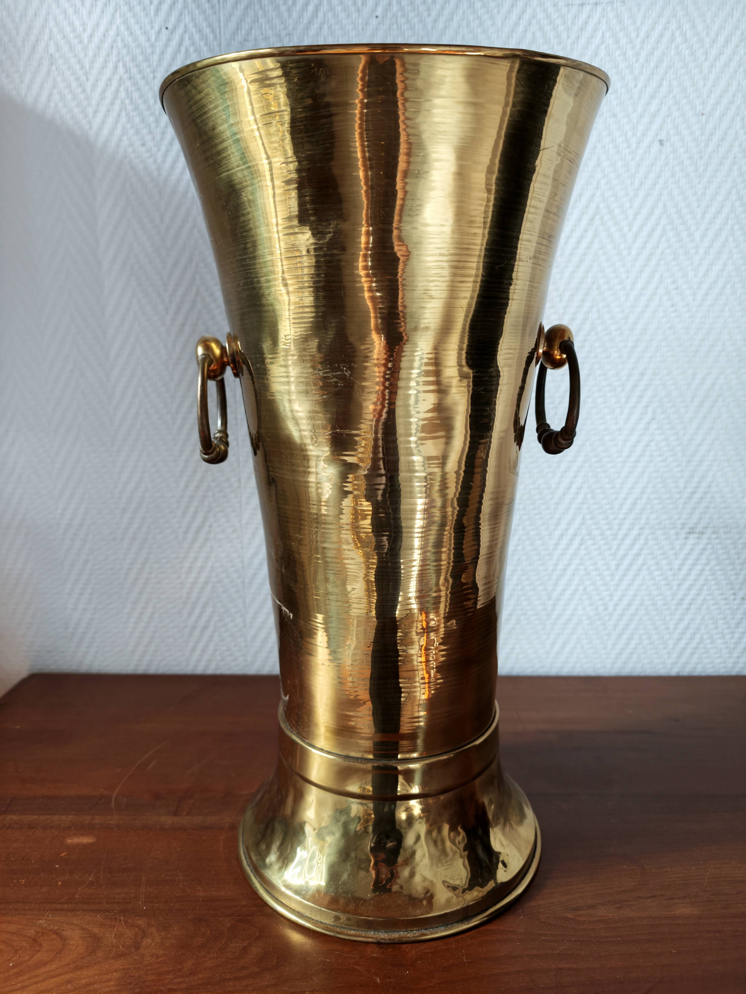 Vintage brass umbrella stand
