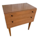 Antique Nightstand Scandinavian Wood Drawer + Vintage Case #E287