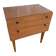 Antique Nightstand Scandinavian Wood Drawer + Vintage Case #E287